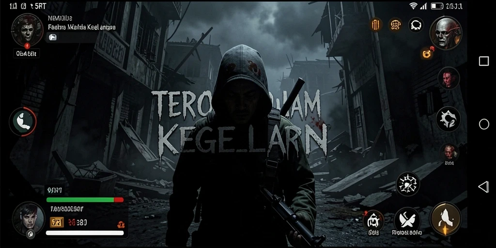 Screenshot 5RT menampilkan suasana gameplay yang menyeramkan dan mencekam.