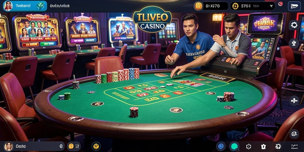 Screenshot gameplay menampilkan keseruan di Live Casino 8768.