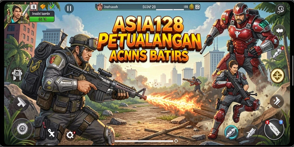 Tampilan mendebarkan gameplay ASIA128 yang penuh aksi.