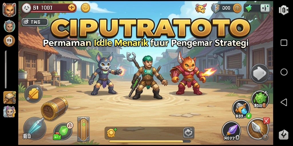 Screenshot menunjukkan gameplay seru dari CIPUTRATOTO dengan fitur Idle.