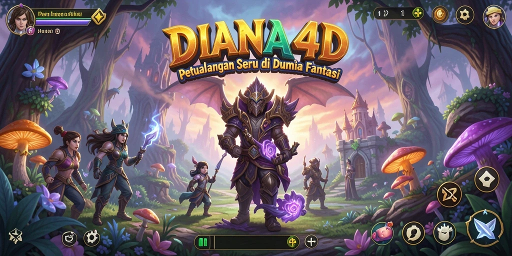 Screenshot DIANA4D menunjukkan petualangan mendebarkan di dalam dunia fantasi.