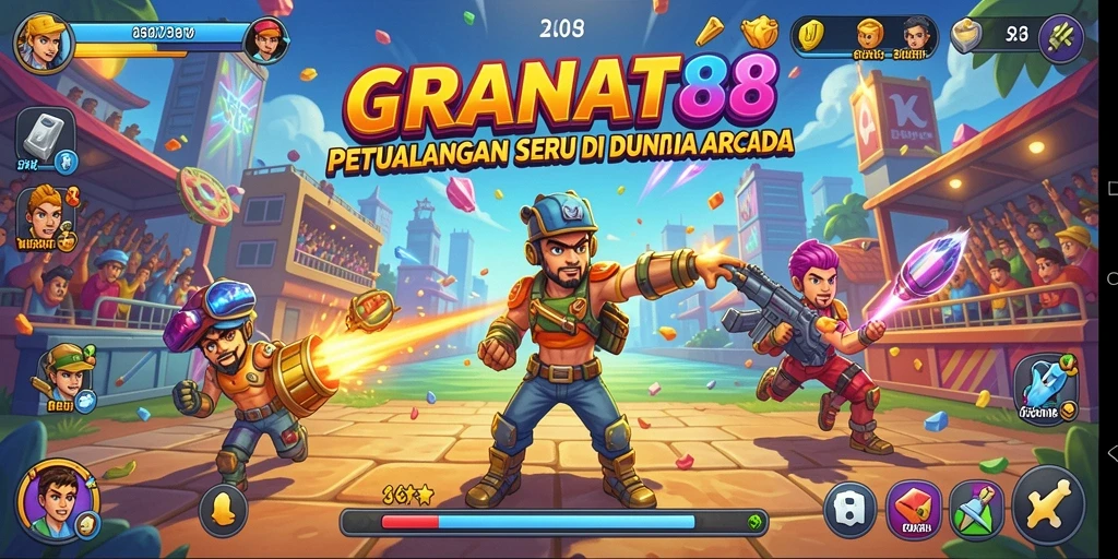 Tampilan gameplay menegangkan dari GRANAT88 dengan aksi arcade yang seru.