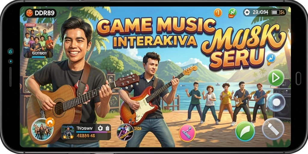 Tampilan gameplay IDR89 dengan lagu-lagu seru.