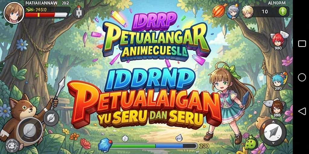 Tampilan screenshot yang menampilkan aksi seru dalam game Anime IDRRP.
