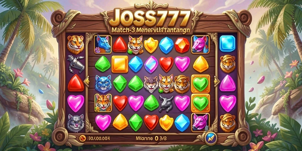 Tampilan gameplay JOSS777 yang seru dan penuh warna.