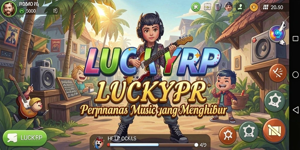 Gameplay menarik LUCKYRP dengan musik yang menggembirakan.