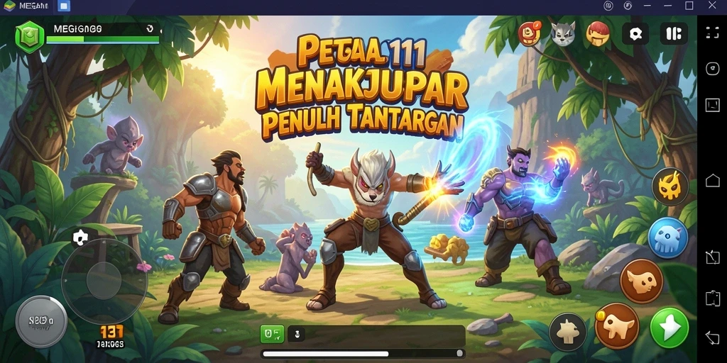 Tampilan menakjubkan dari gameplay MEGA111 yang penuh petualangan.