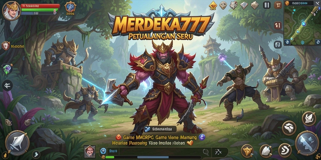 Tampilan gameplay seru dalam MMORPG MERDEKA777 yang menantang.