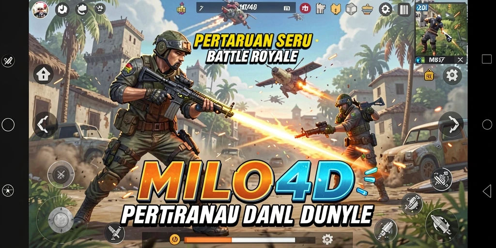 Tangkapan layar <strong>MILO4D</strong> menampilkan aksi seru dalam pertempuran Battle Royale.