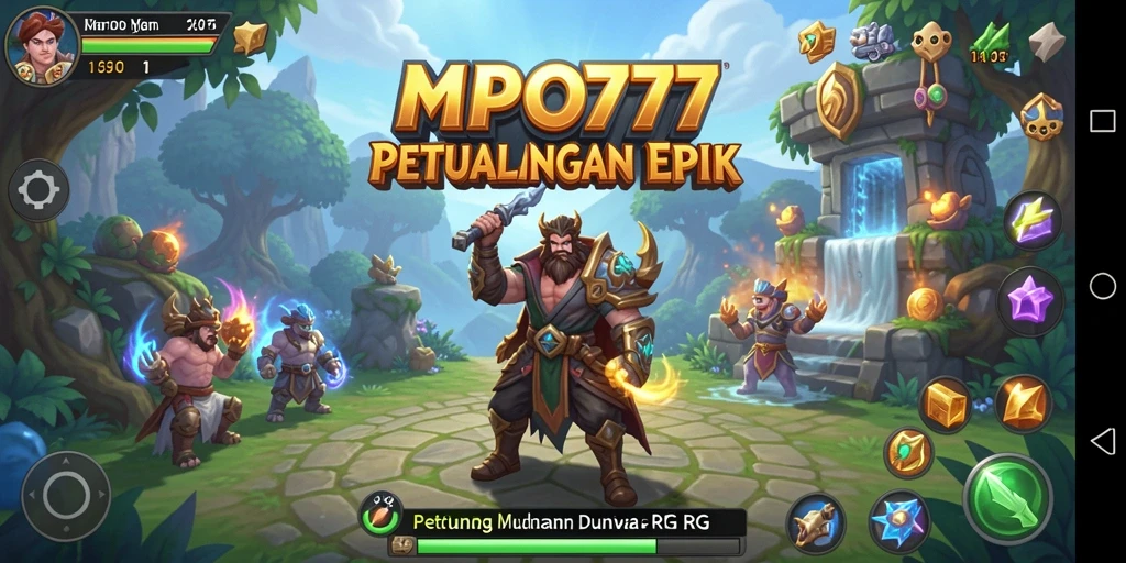 Tangkapan layar gameplay MPO777 dengan aksi pertarungan RPG yang menakjubkan.