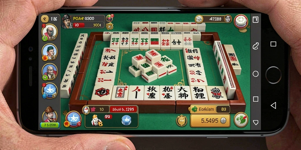 Tampilan gameplay seru dalam POA88 yang menampilkan strategi Mahjong.