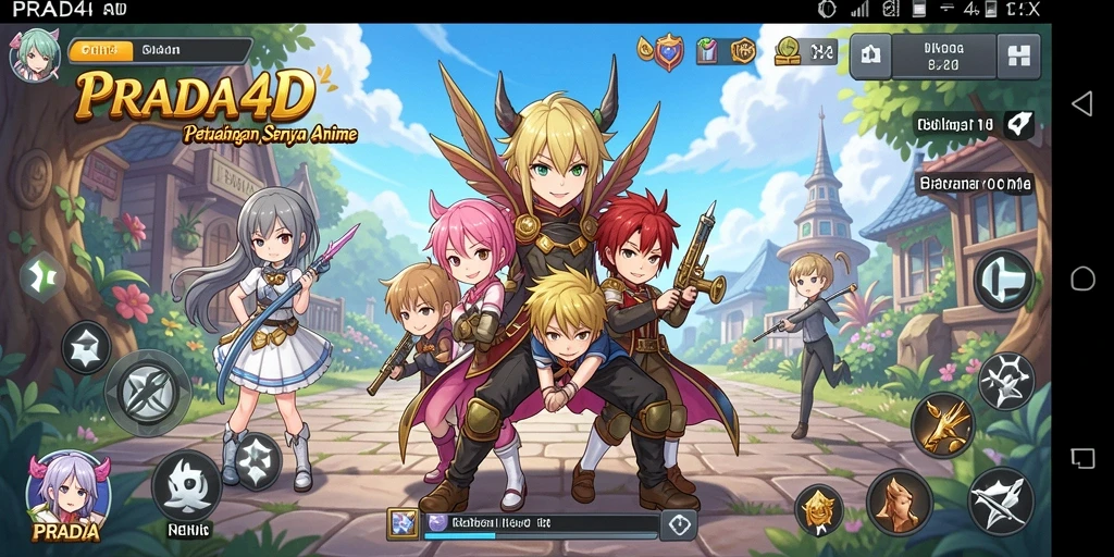 Tampilan menakjubkan dari karakter game Anime PRADA4D.