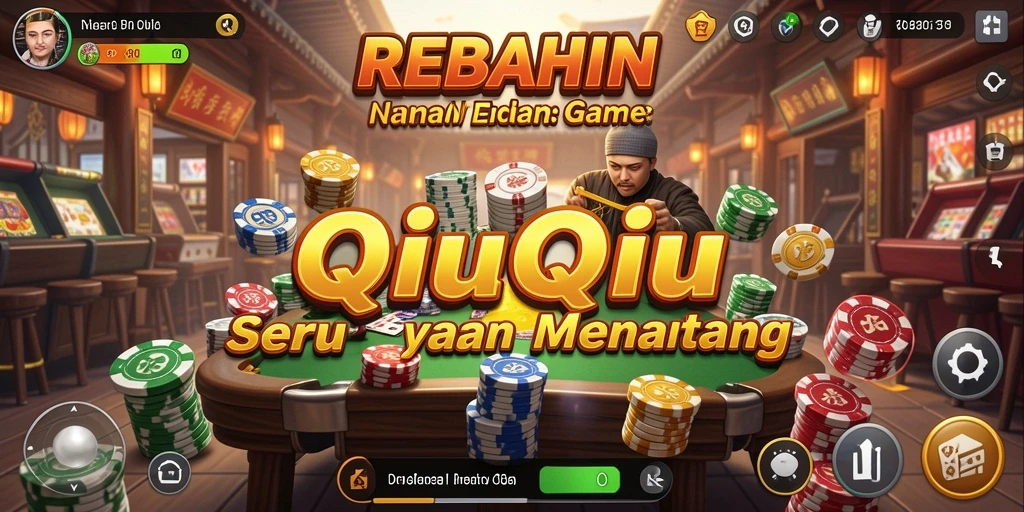 Screenshot gameplay dari REBAHIN yang menunjukkan keseruan permainan QiuQiu.
