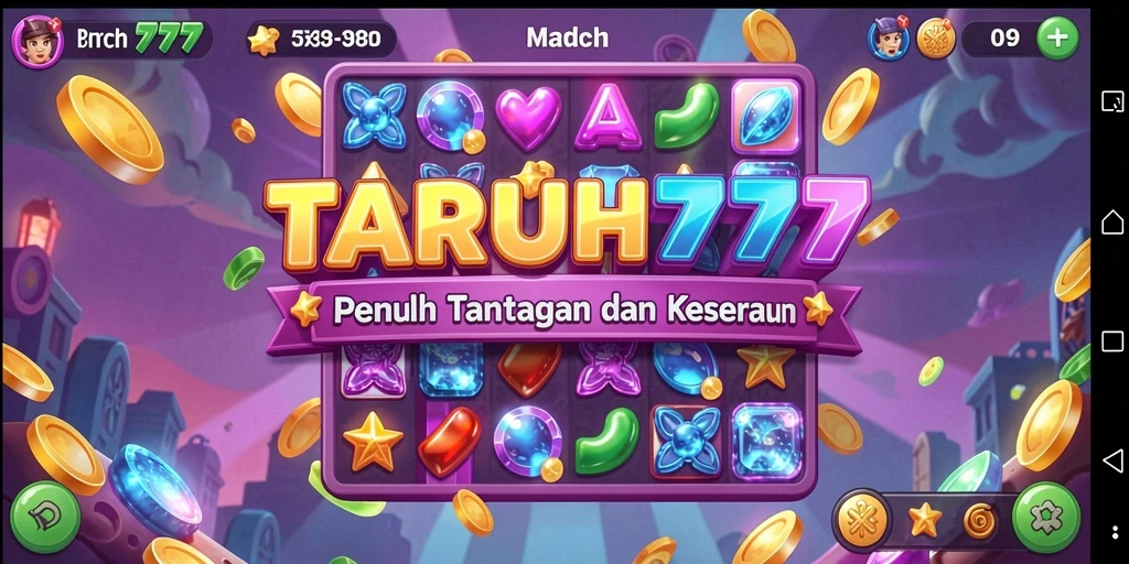 Tangkapan layar gameplay TARUH777 menampilkan keseruan mencocokkan item.