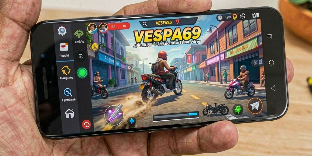 Tampilan antarmuka VESPA69 dengan fitur utilitas praktis.