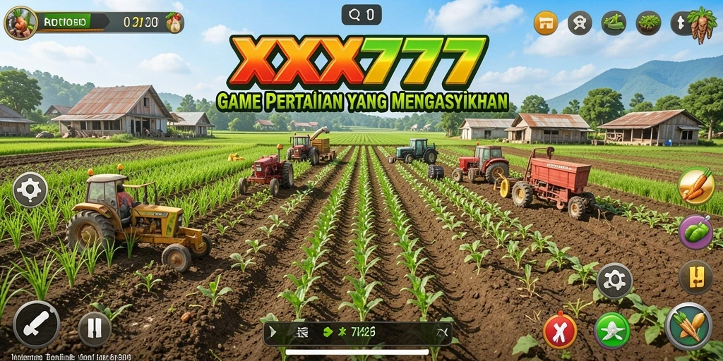 Tampilan gameplay menarik dari XXX777 yang menunjukkan aktivitas bertani.
